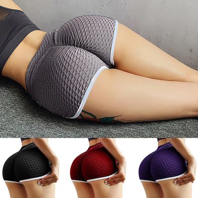Damenhose Hohe Taille Atmungsaktives Polyester Po-Lift Scrunch-Hose für Yoga