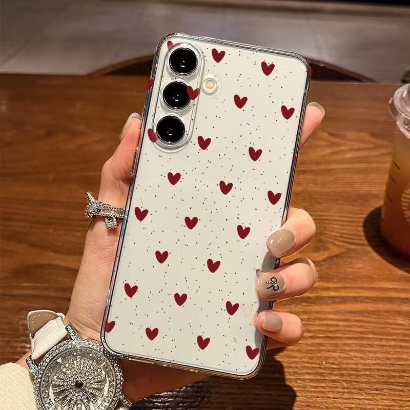 Hülle Für Samsung Galaxy S25 FE S26 S25 S24 S23 Note 20 Ultra S21 Plus S24 FE S21Ultra Polka Dots Silikon Transparente Abdeckung