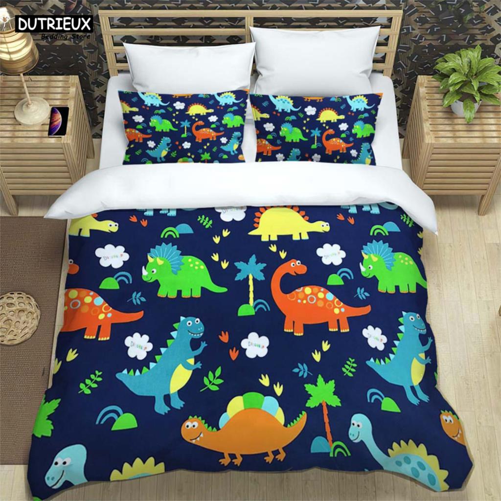 Comforter Cute Dinosaur Ed With Printed Bedding Queen Bedding Set Cute Style Bedding Set Luxury For Children Bedding Set