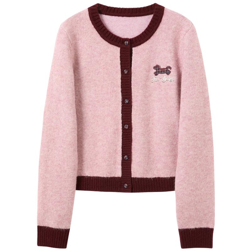 Sancai Embroidered Little Horse Knit Cardigan M