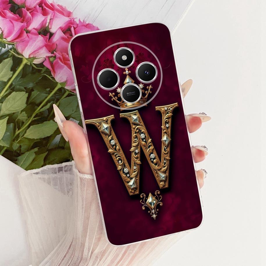 For Xiaomi Redmi 14C Case Luxury Letter Soft Slim Silicone Couple Phone Cover For Xiaomi Poco C75 Redmi A4 A3 Pro Redmi14C Funda