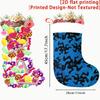Christmas Decoration Fireplace Hanging Stocking Blue Black Abstract Camouflage (2)Pcs 2D Flat Christmas Gift S