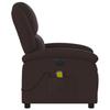 Electric Massage Chair Dark Brown Fabric