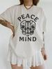 Peace of Mind Graphic Tee | Comfort Colors Graphic Tee | Skull Shirt Retro Vintage Shirt Boho Shirt
