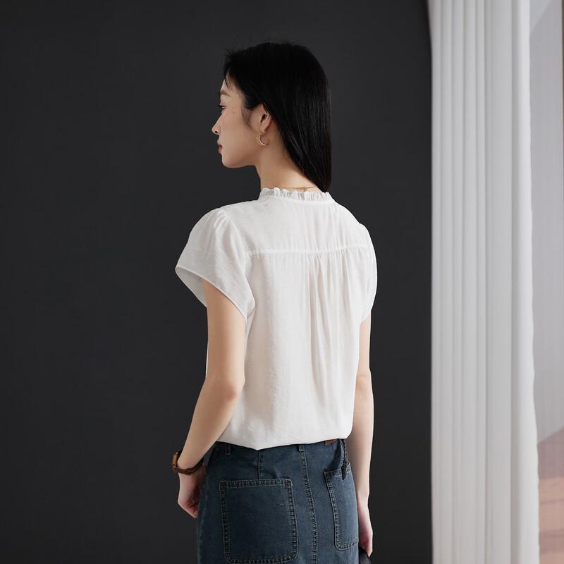 SOFSIL Women's French Style Short Sleeve Blouse