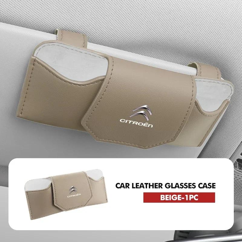 Magnetischer Leder Autoaufbewahrung Brillenetui Zubehör Für Citroen C4 C3 C5 C1 C2 C6 VTS C4L DS3 DS4 DS5 Grand Berlingo