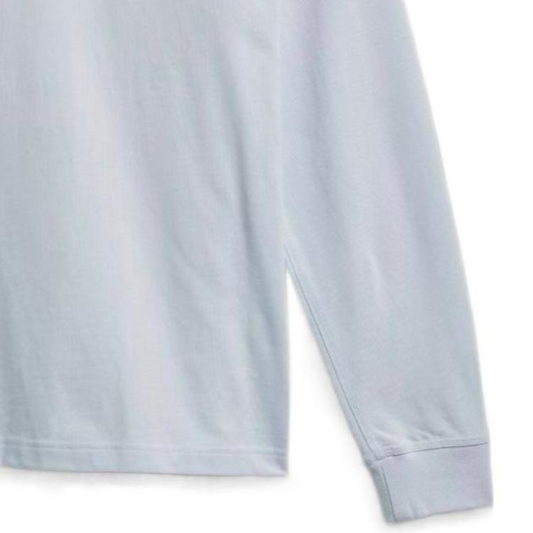 Adidas Originals FW22 Solid Color Small Logo Sports Simple Long Sleeve T-Shirt Unisex Tops Sky-Blue HN3434