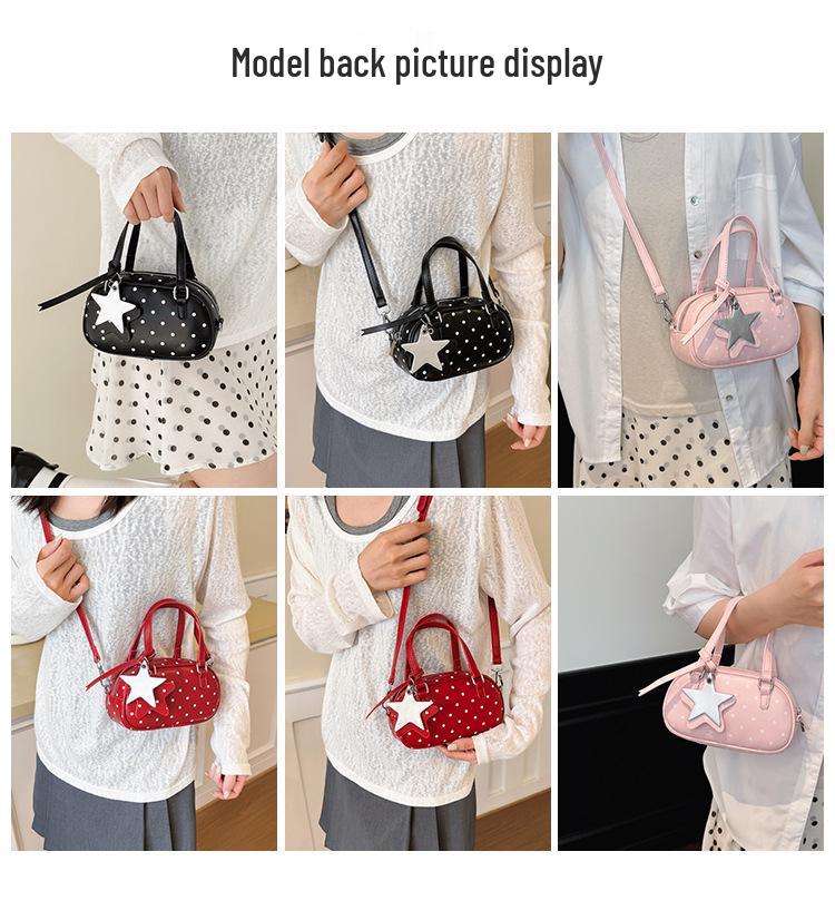 Elegant Polka Dot Shoulder Bag for Women – Stylish, Versatile, Handheld & Crossbody Design