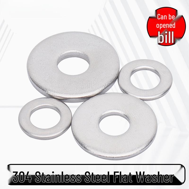 Thickened 304 Stainless Steel Flat Washer, Large Edge, Round Spacer, Sizes M3-M50
