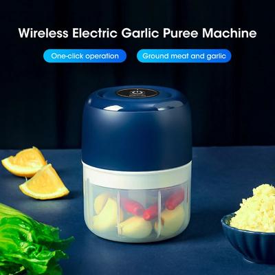 Wireless Electric Mini Garlic Press 250ml Auxiliary Food Cooking Machine Small Ha Household Kitchen Tools Meat Grinder Pepper