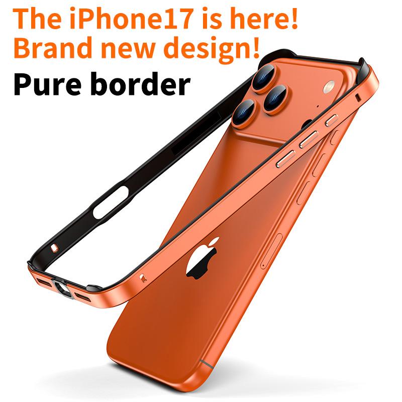 Hybrid Silicone Frame Aluminum Metal Phone Case For 17 16 15 14 13 12 11 Pro Max Better Heat Bumper