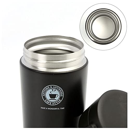 Asvel Stainless Steel Vacuum Insulated Portable Tumbler, 290ml, Black