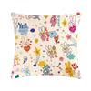 Easter Bunny Linen Pillowcase Home Sofa Cushion Cover