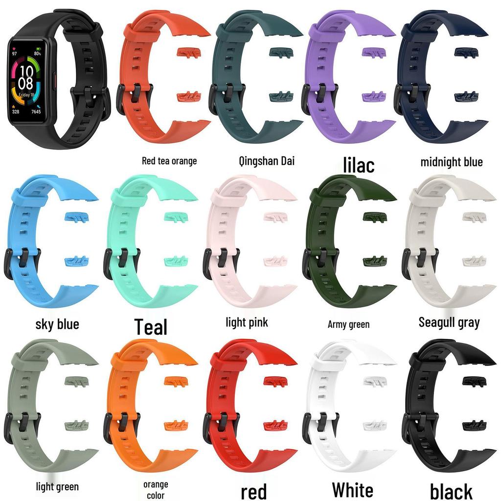 Compatible Silicone Strap for Honor Band 7, Huawei Band 6/6 Pro Replacement Wristband.