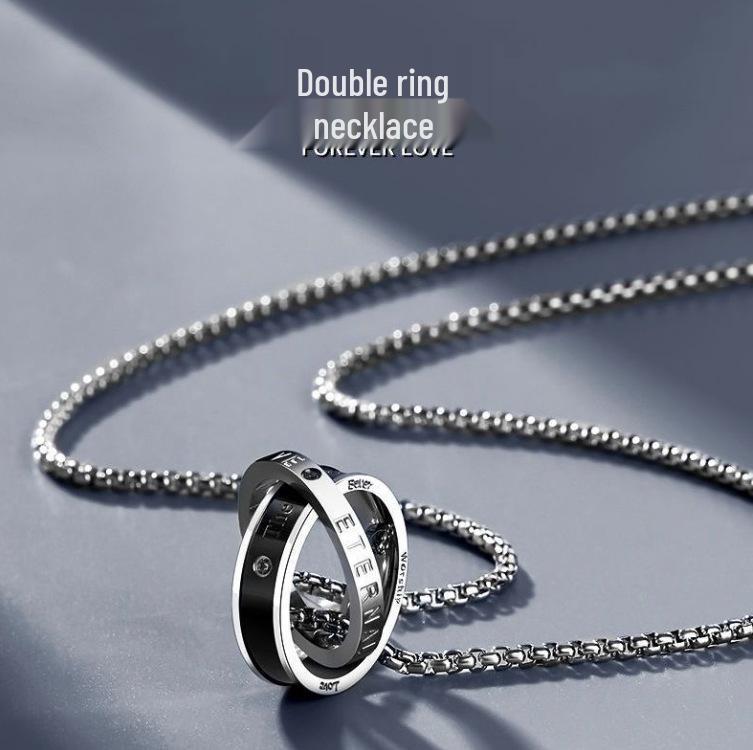Unisex Hip-Hop Titanium Steel Long Sweater Chain Necklace - Non-Fading Autumn/Winter Pendant