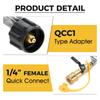 High Flows Gas Quick Connecting Fittings 1/4Inch with Adjustable Flame Control up to 30000BTU for Camping Equipment