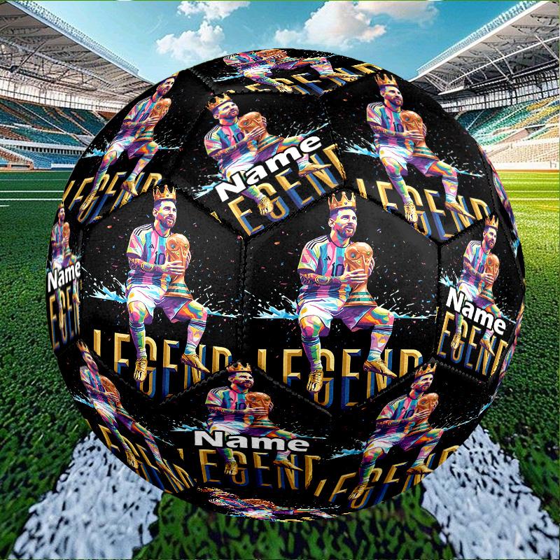 Personalisierter Lionel Messi-A Fußball mit individuellem Namen, Größe 5, für Training & Spiel, für Teams, zum Kicken, Geschenk für Fußball-Enthusiasten
