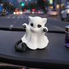 Desktop Geisterkatze Statue Figur 3D Gedrucktes Dekorationsobjekt Glatte Oberfläche Heilender Stil Figur Mini Dekoration Halloween Geschenk für Liebhaber