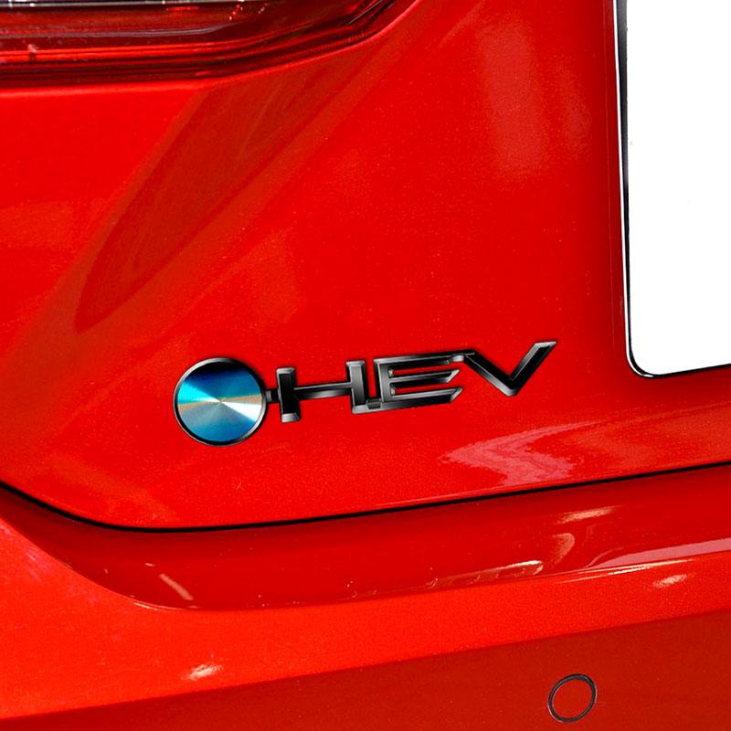 1Pcs ABS Plastic Car Styling HEV Logo Emblem Rear Bumper Tail Door Trunk Sticker For Camry Highlander Corolla Auris Hilux