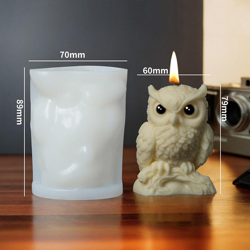 Cute Owl Candle Silicone Mold Animal Owl Silicone Mold Owl Concrete Mould Gypsum Mold Owls Cake Molds Christmas Gift
