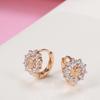 Orecchini SIMJOO Oro Rosa Stilosi e Freschi Orecchini Girasole Zircone