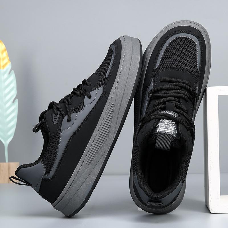 Men's shoes summer new versatile wide head thick baseplate shoes men's breathable mesh non-slip sports casual shoes men's