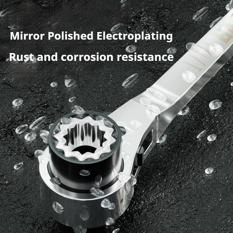 8 In 1 Ratchet Wrench Multifunctional Two-way Spanner Thickening Labor-saving Anti-rust Car Repair Tools Household Hardware Tool