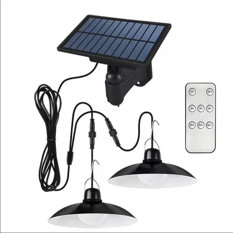 Solar Powered Outdoor Pendant Light Waterproof Courtyard Home Living Room Balcony Pavilion, Hanging Light LED Induction Lighting