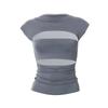 European & American Women's 2022 Autumn Slim Fit Hollow Out Round Neck T-shirt