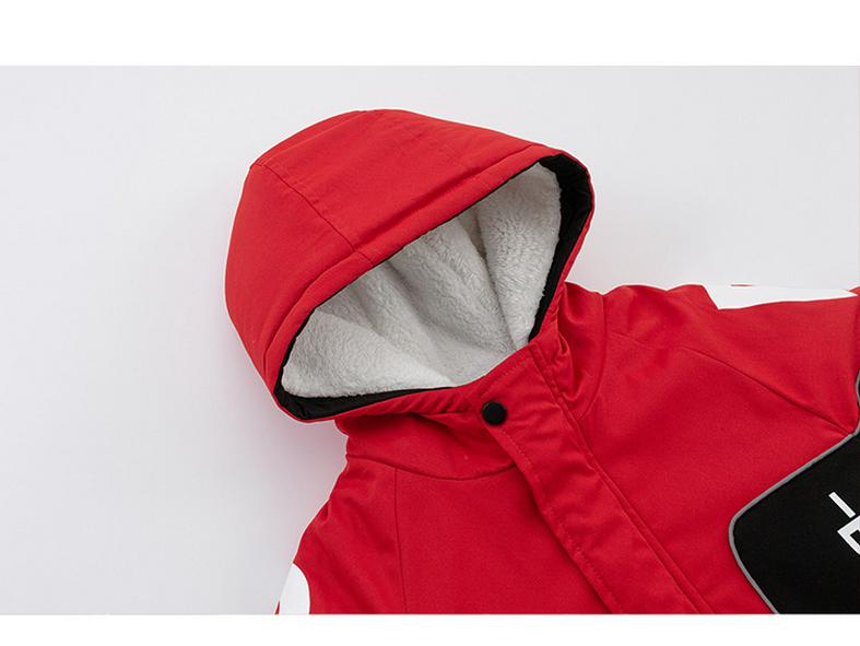 Boys' Trendy Fleece-Lined Winter Parka 2025: Thick Cotton-Blend Jacket