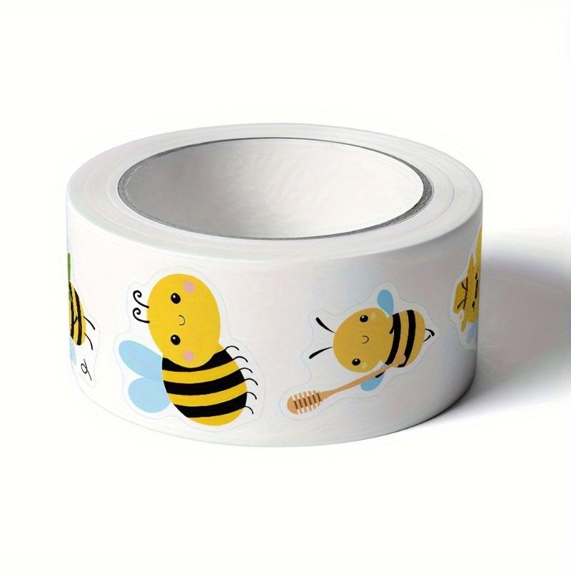 

1/2 Roll 500 Stickers Hardworking Little Bee Diy Gift Decoration Reward Learning Art Stickers Suitable for Kettles Books Tablets