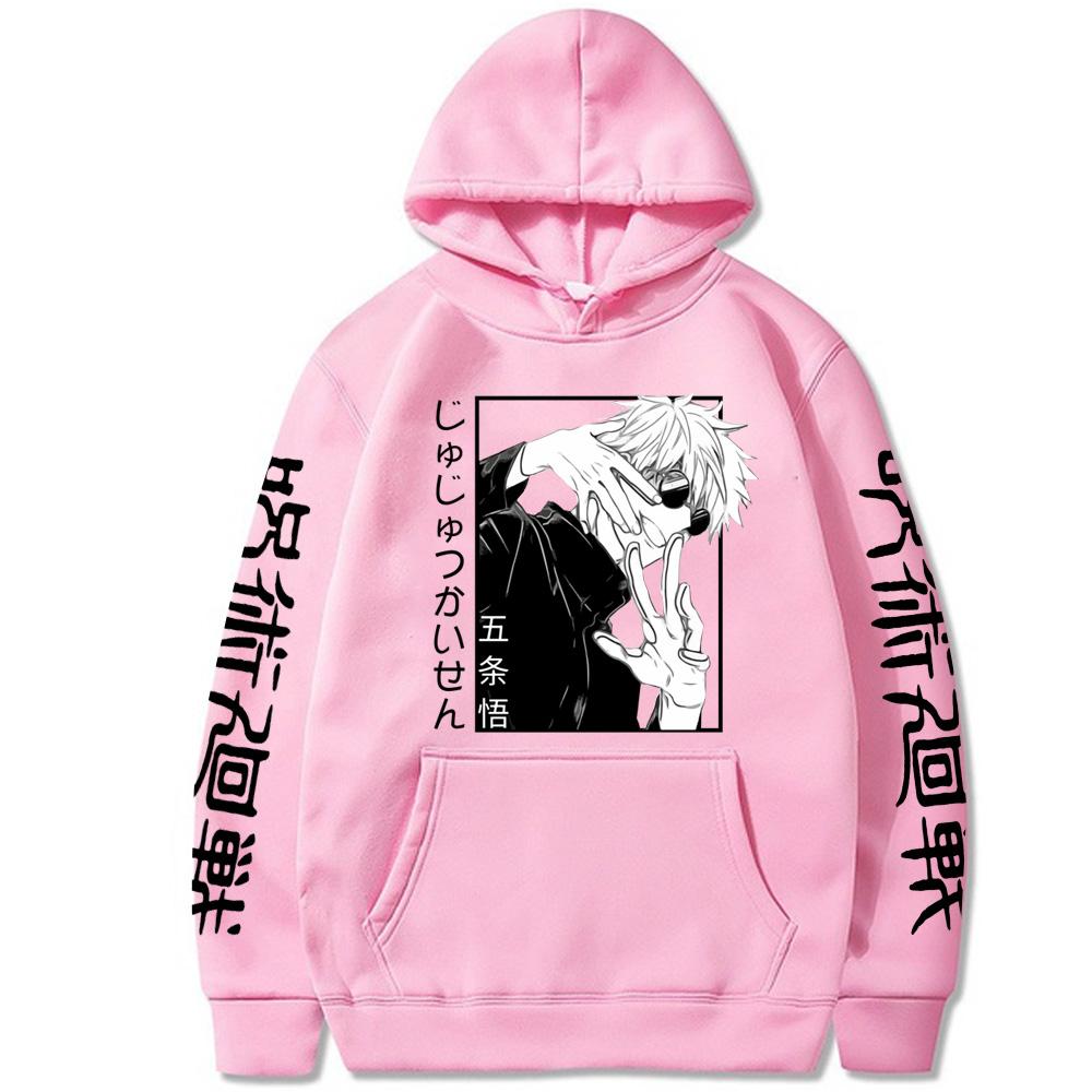 Jujutsu Kaisen Gojo Satoru Cool Graphic Printed Hoodies Oversized Hooded Sweatshirt Long Sleeves Cotton Hoodie Men Women Clothes