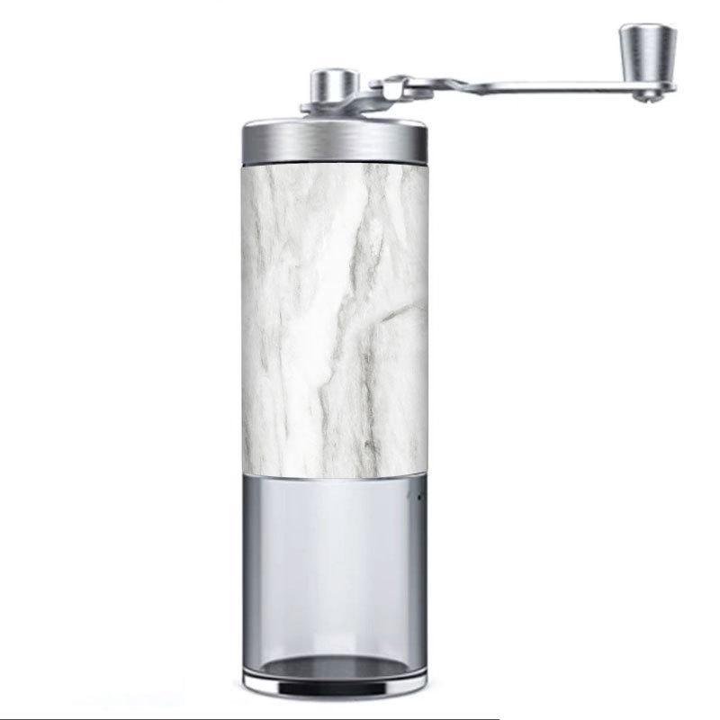 Przenośny Młynek Ręczny do Kawy ze Stali Nierdzewnej z Imitacją Drewna