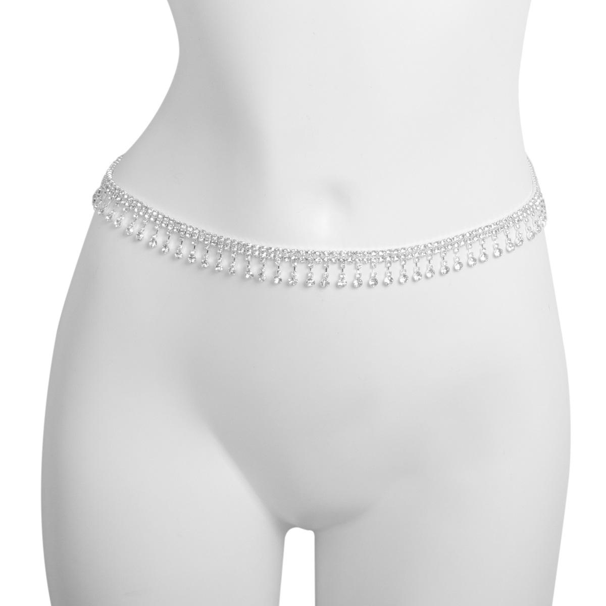 

Elegant Crystal Waist Chain - Versatile Evening Dress Accessory серебряный