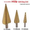 HSS4241 Triangle Shank Step Drill Bit for Metal (4-12mm, 4-20mm, 4-32mm)