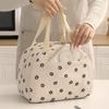Aluminum Foil Corduroy Lunch Bag Zipper Cosmetic Storage Bag Food Pouch Picnic Bag  School