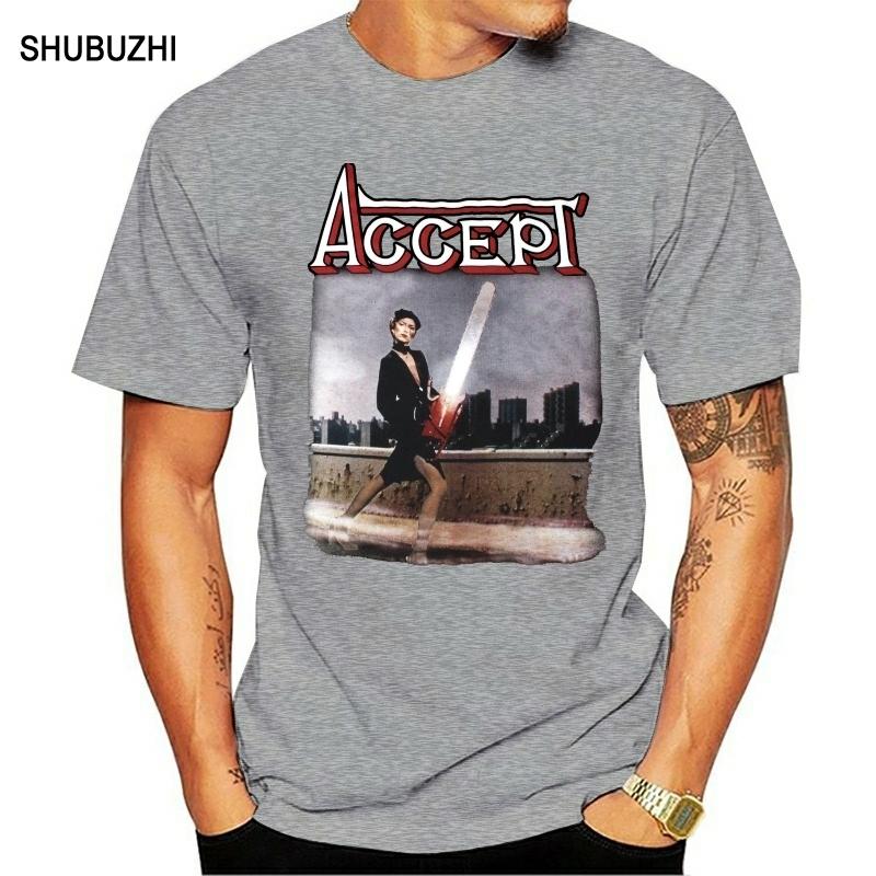 

Men t shirt ACCEPT ACCEPT 1979 BLACK HEAVY METAL UDO SAXON KROKUS WARLOCK tshirt novelty tshirt women 4XL