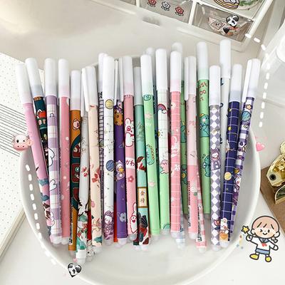 6 Teile/satz Kawaii Spiel Cartoons Neutral Löschbaren Stift 0,5 Mm Blau Gel Stifte