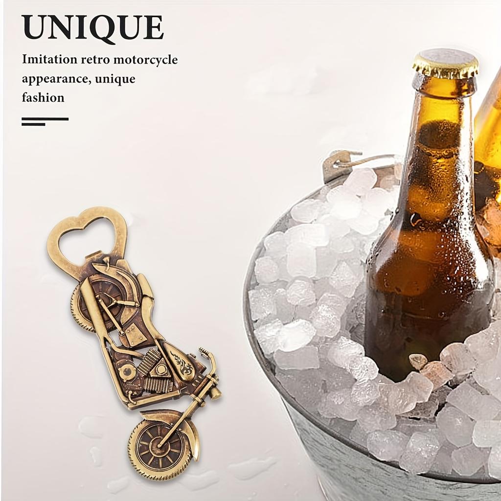 2 Pack Unique Motorcycle Beer Gifts for Men, Vintage Motorcycle Bottle Opener, Fathers Day Gift Christmas Gift Biker Gift
