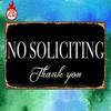 1pc No Soliciting Thank You Metal Sign 8x12 Vintage Iron Wall Art for Door Garage Bar Home Decor