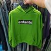 Forest Green Printed Hoodie Men Women Loose Fit Casual Sweatshirt American Retro Style