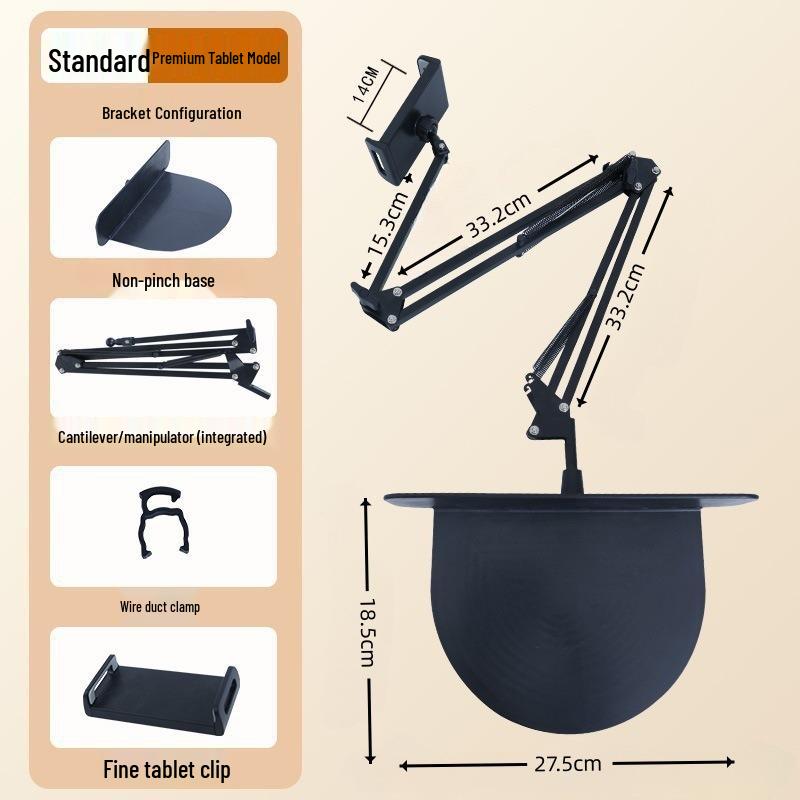 Universal Phone & Tablet Holder with Bluetooth for Bedside Streaming & Selfies