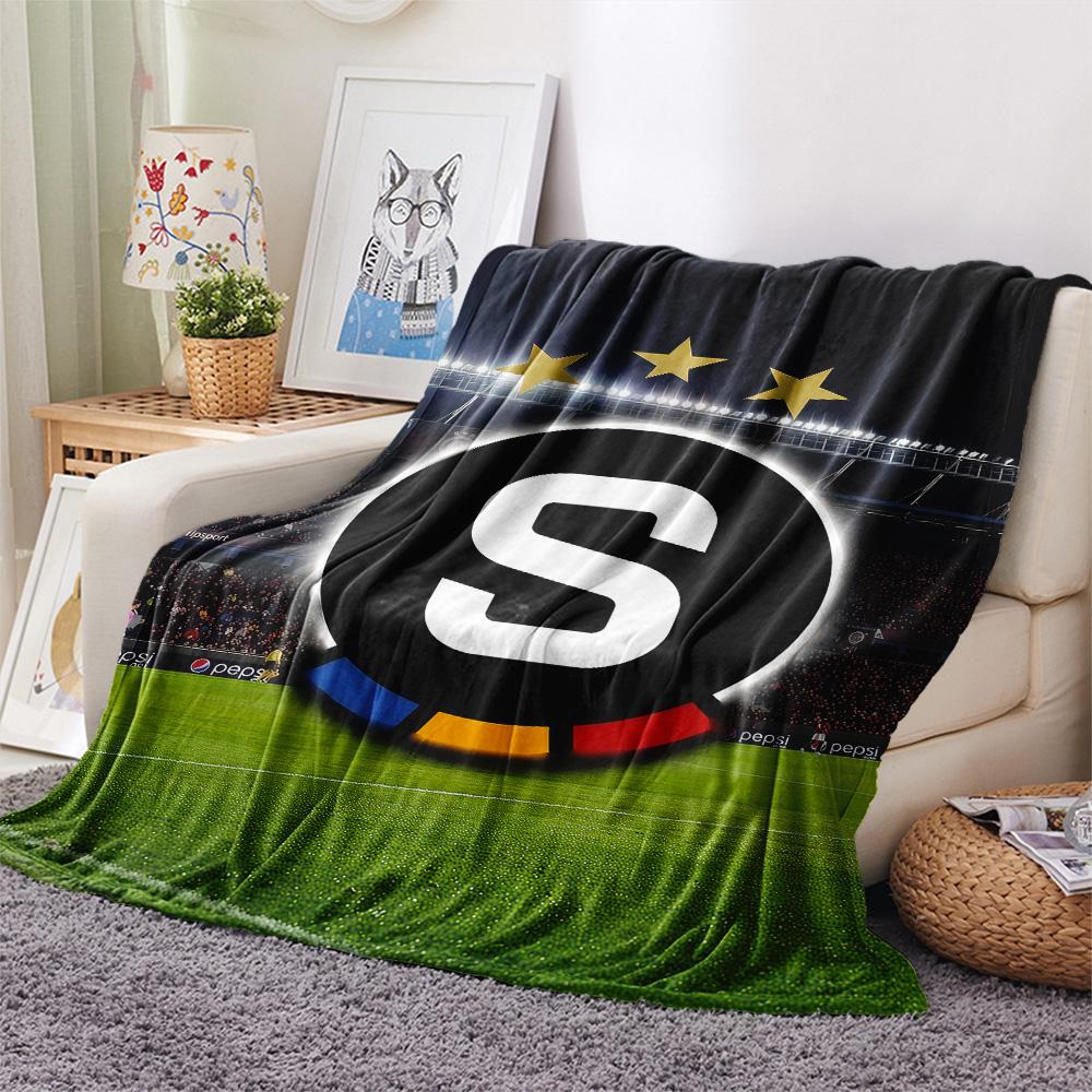 AC Sparta Praha logo  FlAannel Blanket, High quality Comfortable for All Seasons, Home Decor, Warmth and Comfort