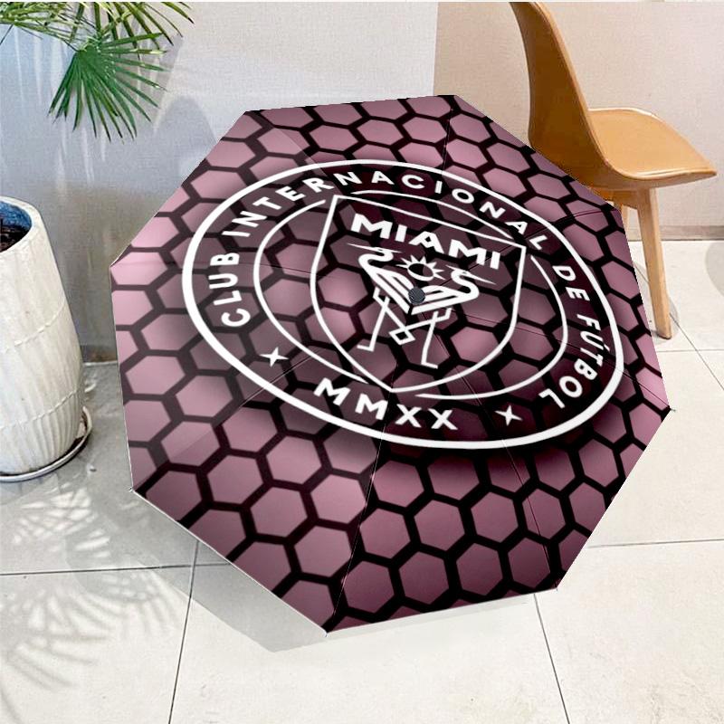 Inter Mi-ami Fc Emblem Printed Automatic Umbrella, 8-Frame for Travel, camping, Casual Umbrella, Essential Gift for  for family and friends