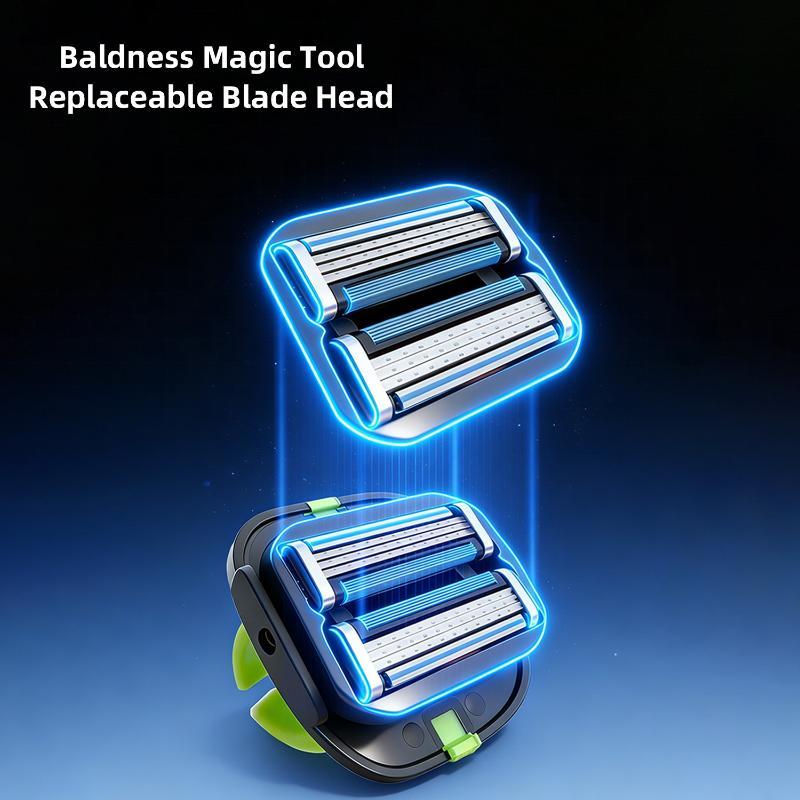 Men'S Convenient Multi-Blade Shaver Effortless Bald Head & Body Hair Grooming For Unisex Washable Shave Clean In One Strok