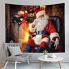 Santa Claus Delivering Gifts Tapestry Merry Christmas Tapestry Cartoon Tapestry Art Home Living Room Bedroom Decor Tapestries