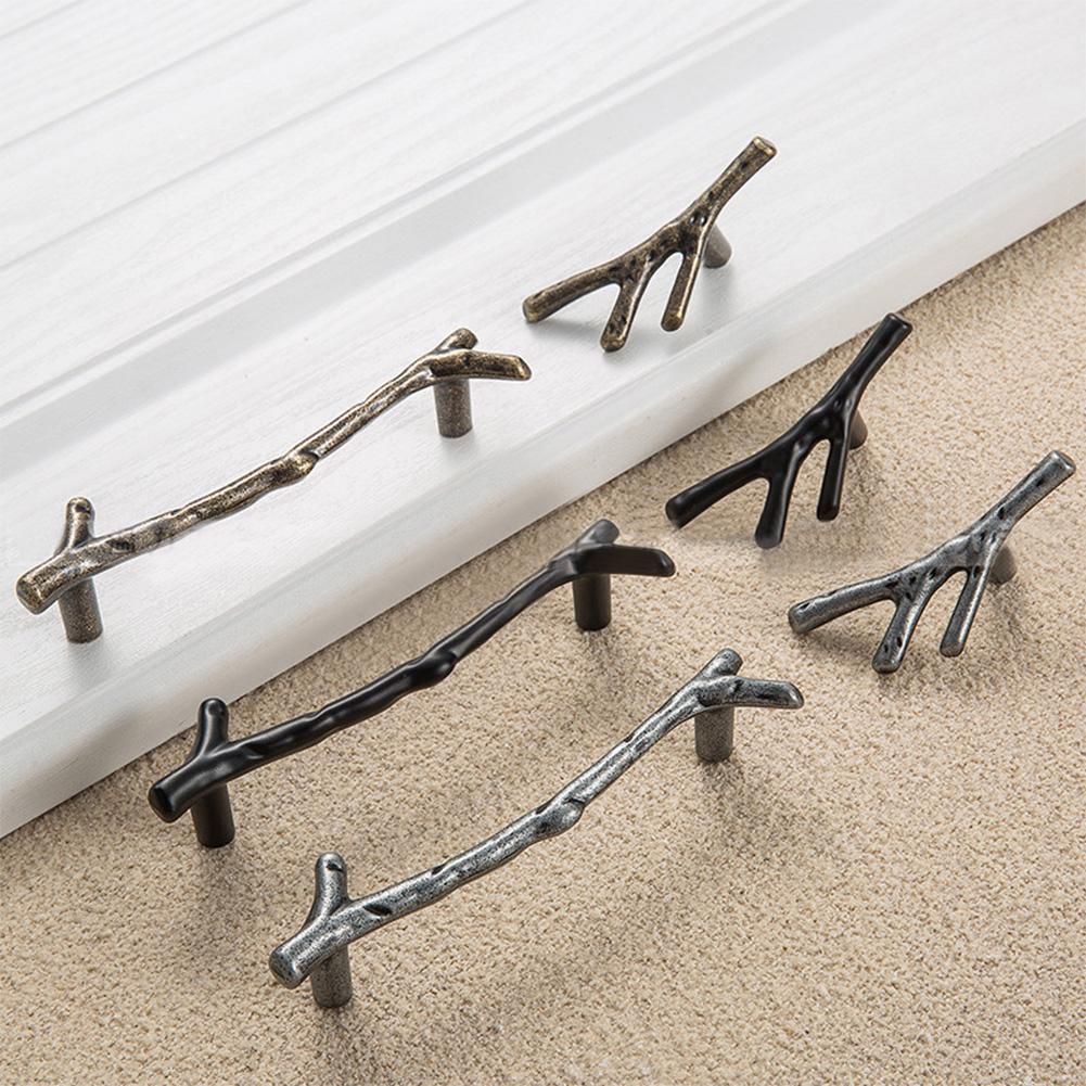 Tree Branch Twig Zinc Alloy Door Handle Drawer Knobs Wardrobe Cabinet Pulls