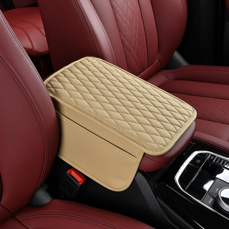 Universal Car Center Console Protector Cover Armrest Box Cushion with Pocket Arm Rest Mat Elbow Support Armrest Storage