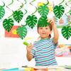 32 Pcs Hawaiian Luau Party Palm Leaves Swirl Decorations Hanging Ceiling Green Decoration Tropical Party for Summer Baby Shower Birthday Supplies