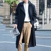 Men's Plus Size Cashmere Business Casual Double-Faced Long Wool Trench Coat